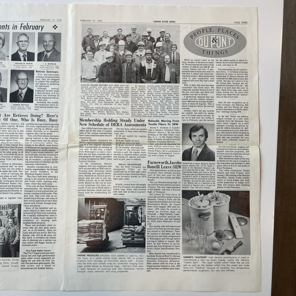 Sabine River Works DuPont News Newspaper Feb 19 1979 Orange Texas collectible